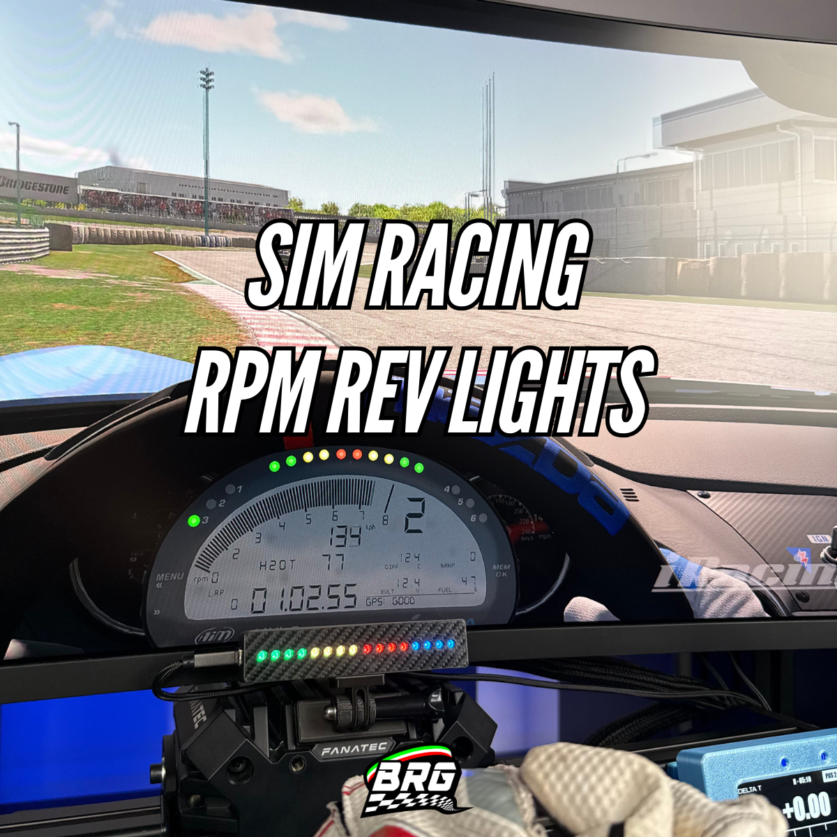 BRG Sim Racing Rpm, Rev Lights, Flags, Spotter, Multiple Configurations,  Plug and Play