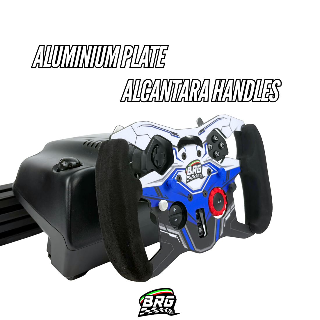 Logitech G29 / G923 PlayStation Aluminum Open Wheel Mod - Alcantara Grips – 3mm Plate – 28cm