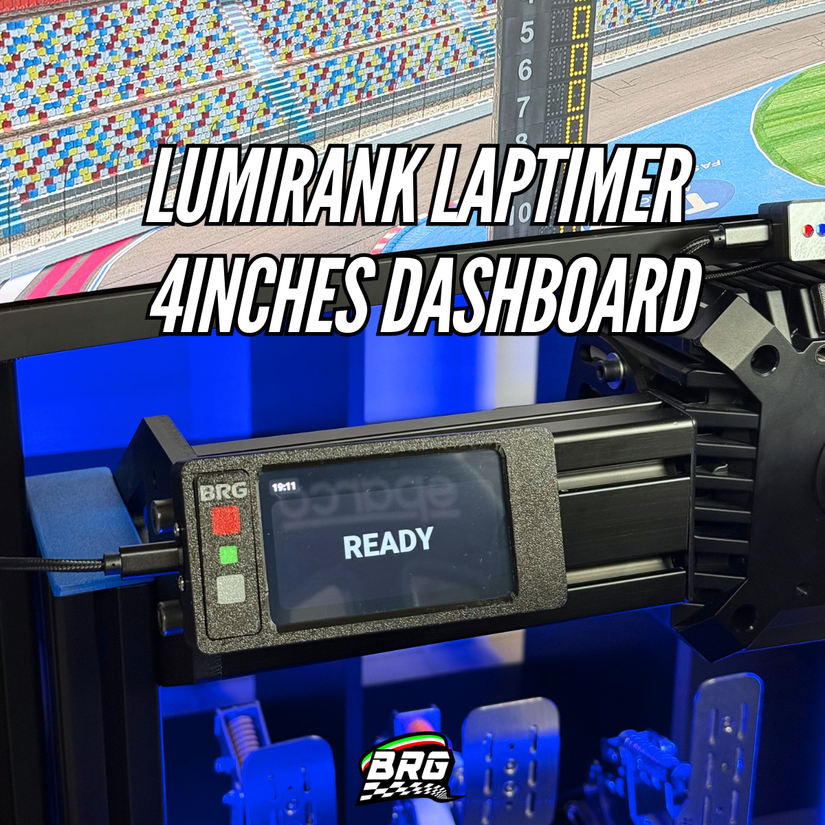 BRG Simracing Lumirank Lap Timer - Touch Screen Dash 4 Inch