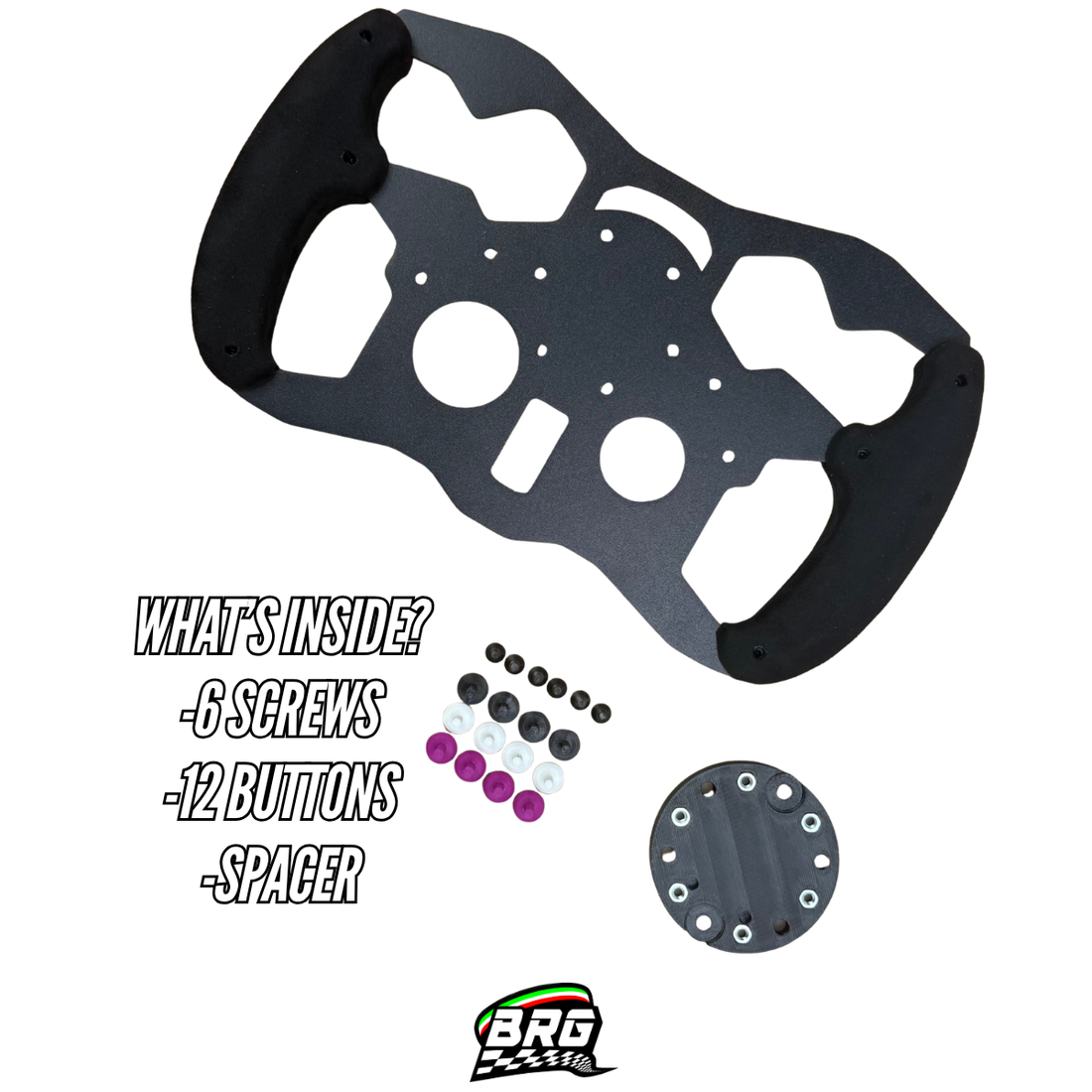Logitech G29 / G923 PlayStation Aluminum Open Wheel Mod - Alcantara Grips – 3mm Plate – 28cm