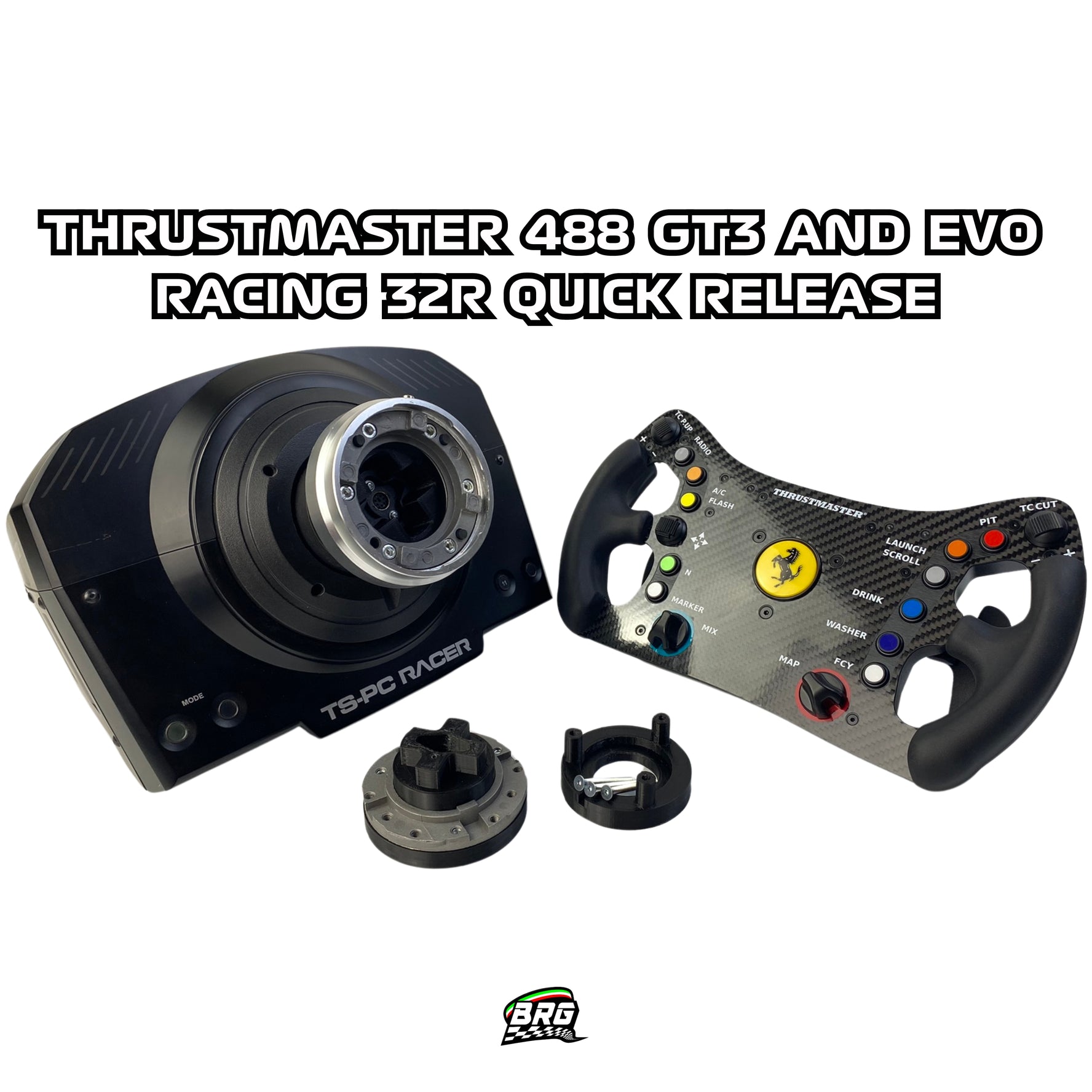 Thrustmaster 488 GT3 and Evo Racing 32R Quick Release