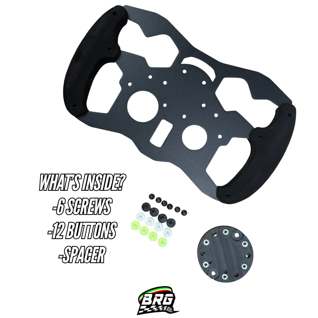 Logitech G29 / G923 PlayStation Aluminum Open Wheel Mod - Alcantara Grips – 3mm Plate – 28cm