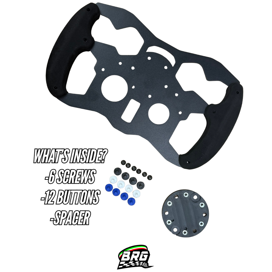 Logitech G29 / G923 PlayStation Aluminum Open Wheel Mod - Alcantara Grips – 3mm Plate – 28cm