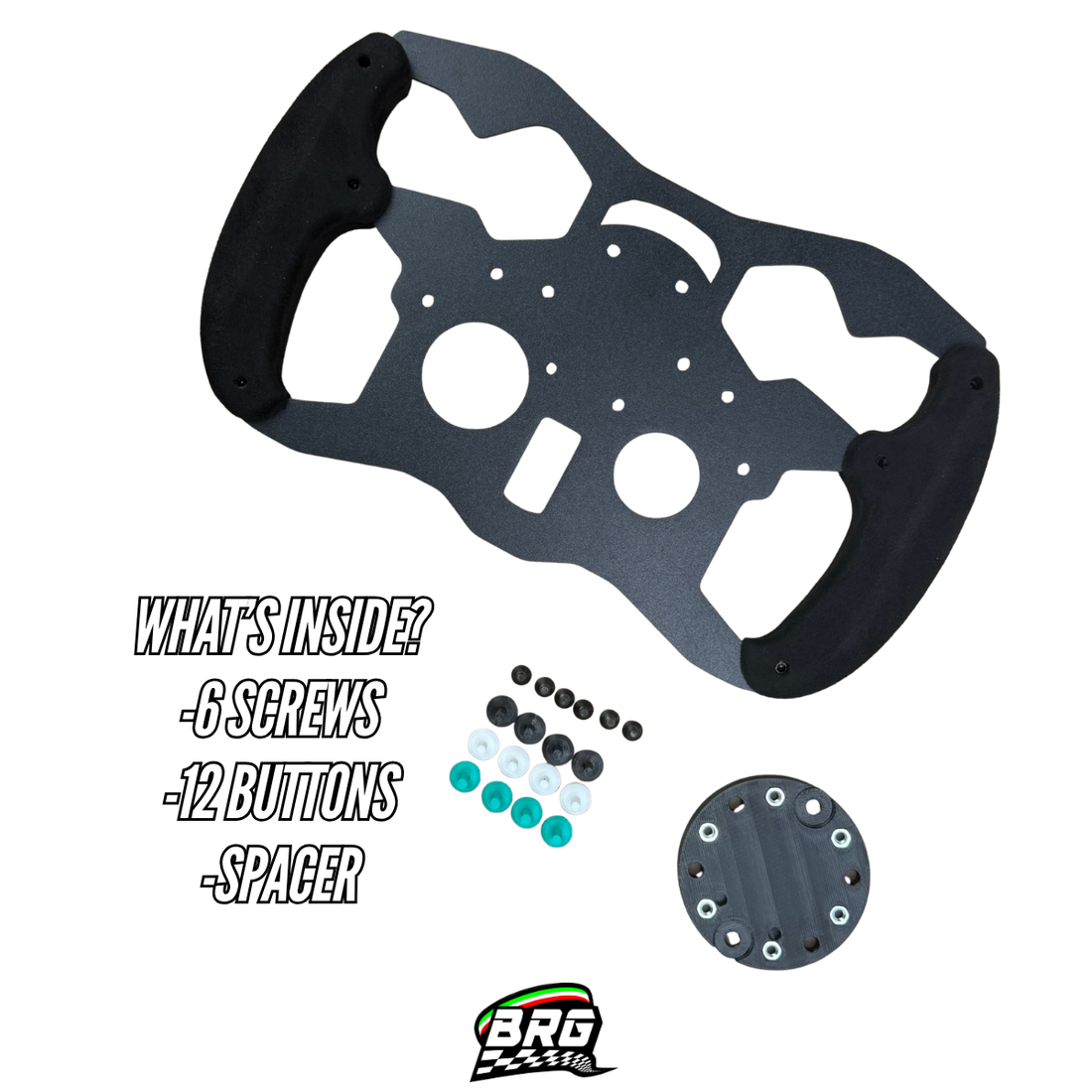 Logitech G29 / G923 PlayStation Aluminum Open Wheel Mod - Alcantara Grips – 3mm Plate – 28cm