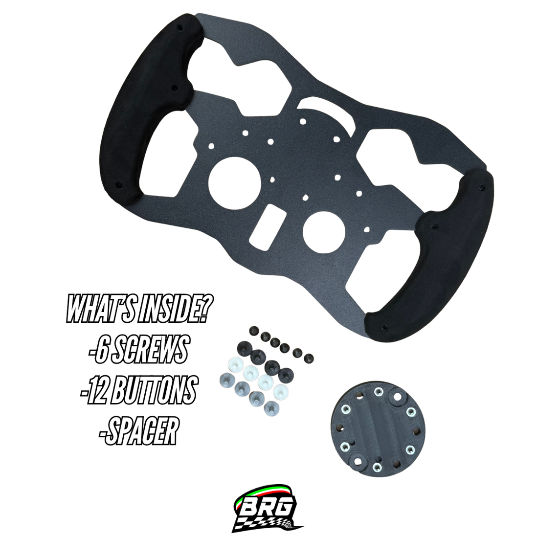 Logitech G29 / G923 PlayStation Aluminum Open Wheel Mod - Alcantara Grips – 3mm Plate – 28cm