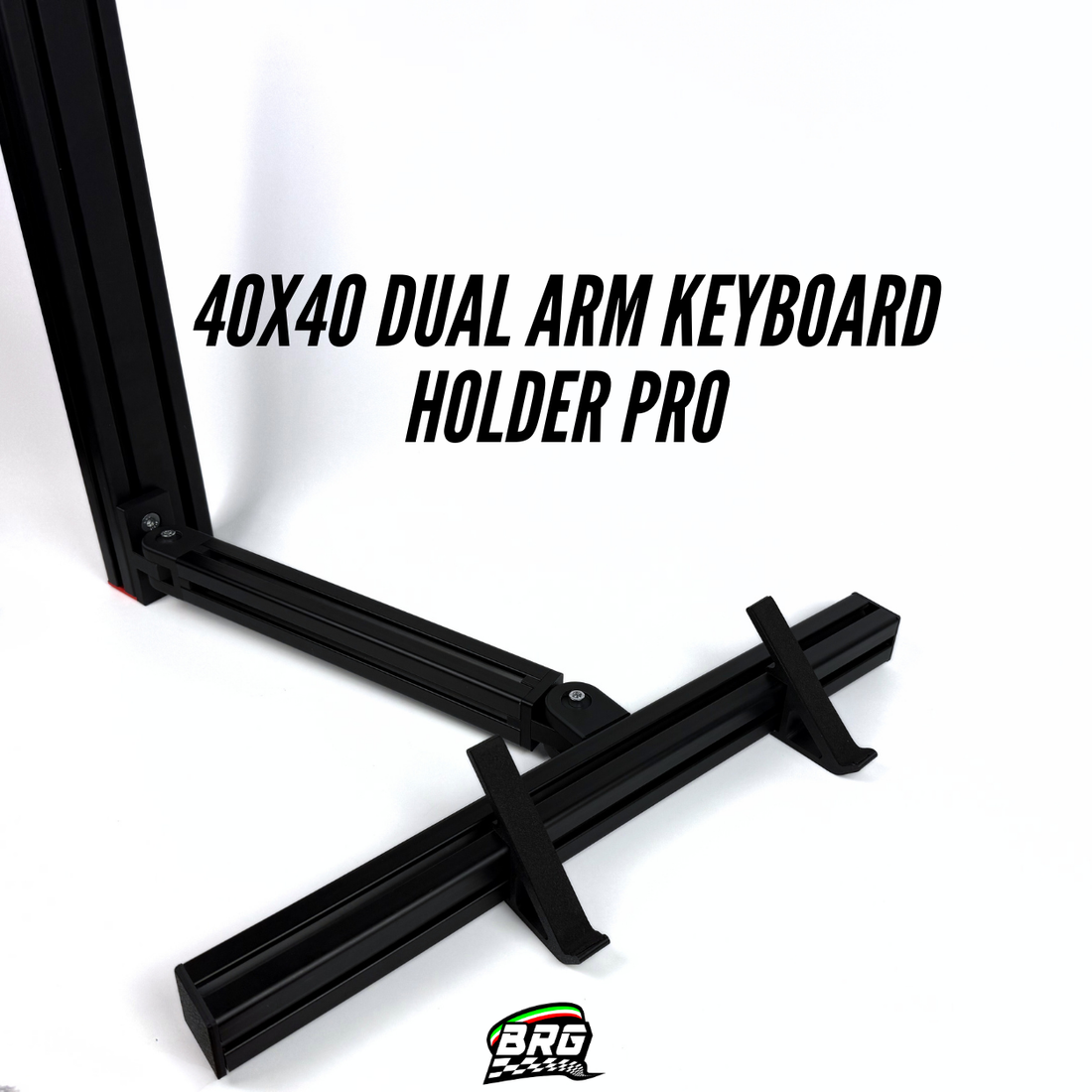 40x40 Aluminium Profile Dual Arm Keyboard Holder – Pro Version