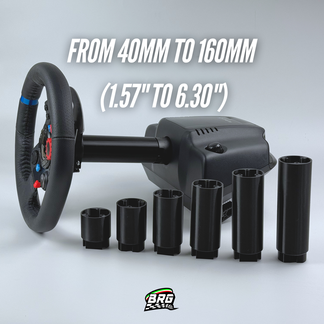 Logitech G29/G920/G923 – Extensión de volante 40–160 mm