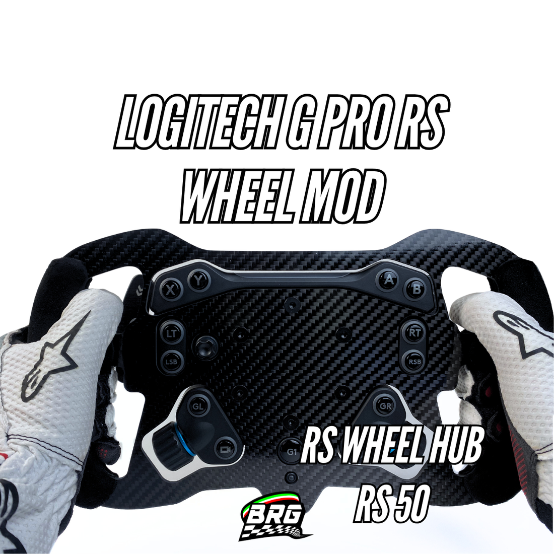 Logitech G Pro Real Carbon Fiber Open Wheel Mod for RS Wheel Hub