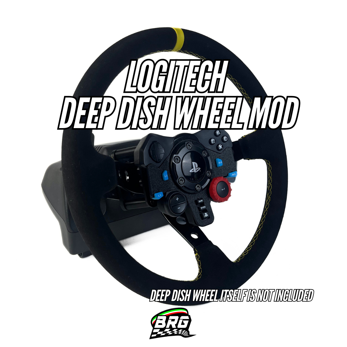 Logitech G29-G920-G923 Deep Dish 70mm Wheel Mod with Magnetic Paddles Shifter
