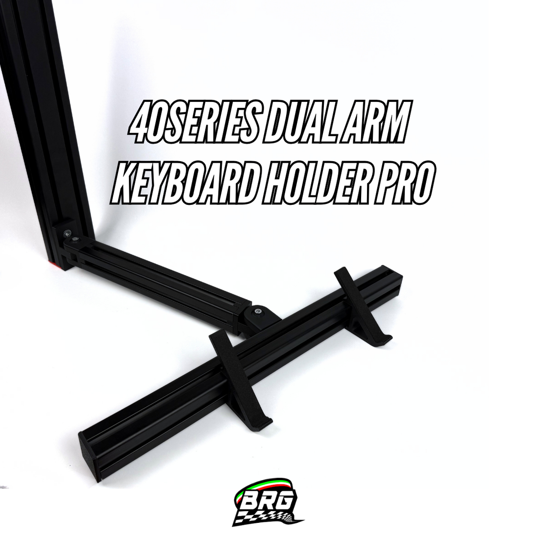 40x40 Aluminium Profile Dual Arm Keyboard Holder – Pro Version