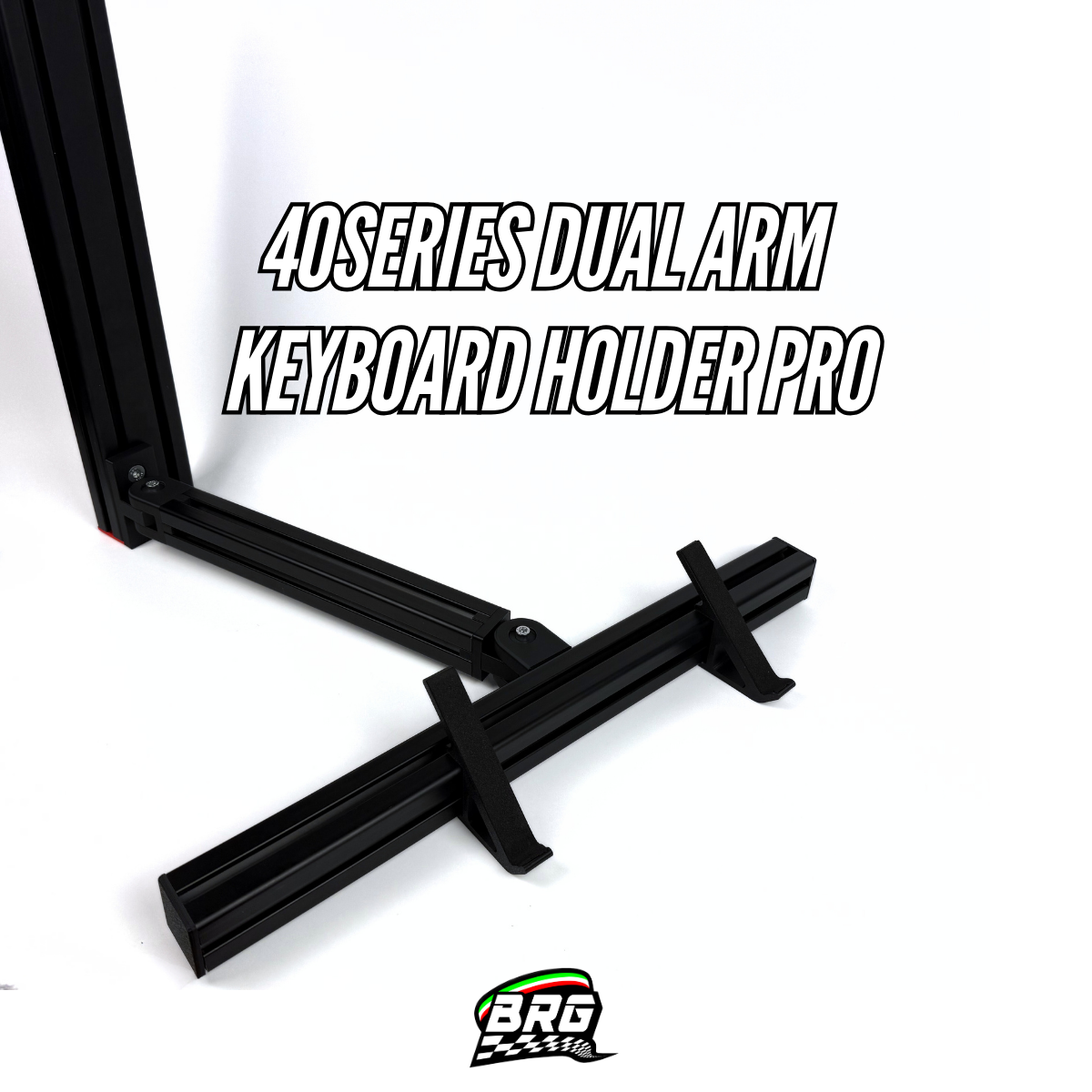 40x40 Aluminium Profile Dual Arm Keyboard Holder – Pro Version