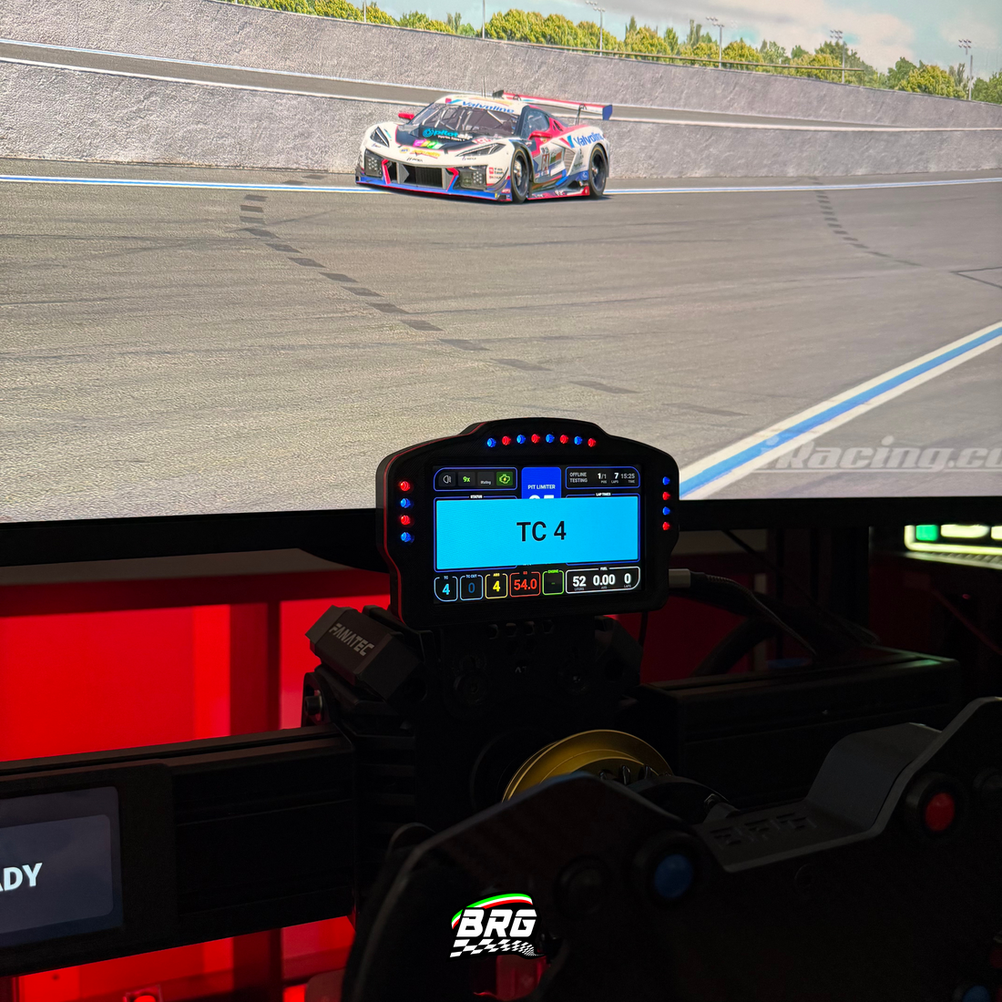 BRG Simracing Dashboard Classic Version, 5-Inch Screen, 16 LEDs, Plug and Play