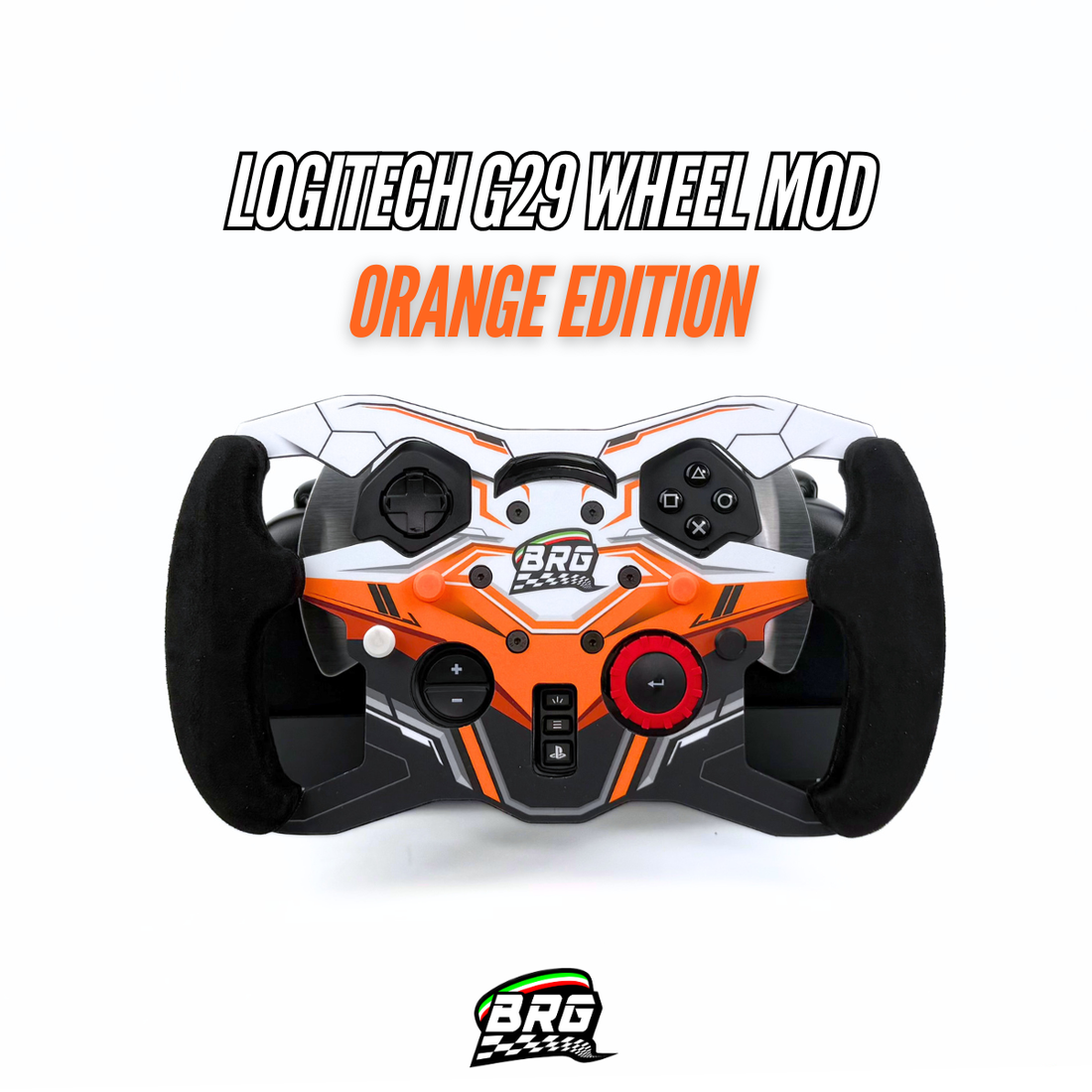 Logitech G29 / G923 PlayStation Aluminum Open Wheel Mod - Alcantara Grips – 3mm Plate – 28cm