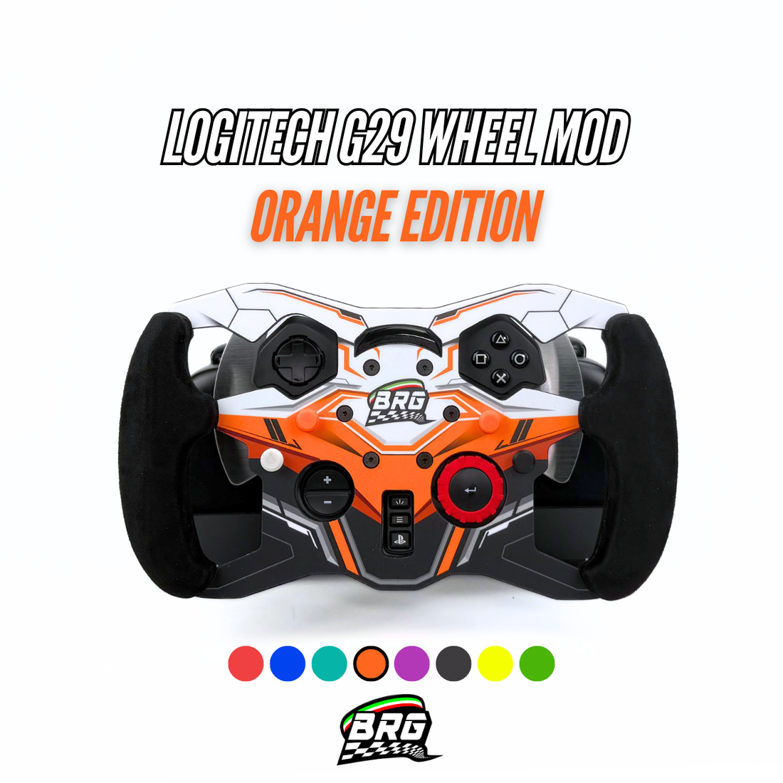 Logitech G29 / G923 PlayStation Aluminum Open Wheel Mod - Alcantara Grips – 3mm Plate – 28cm