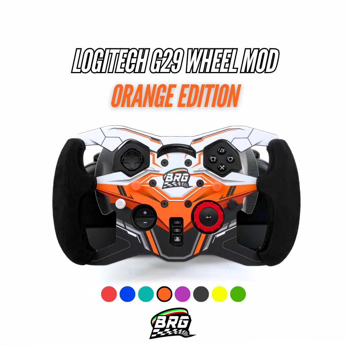 Logitech G29 / G923 PlayStation Aluminum Open Wheel Mod - Alcantara Grips – 3mm Plate – 28cm