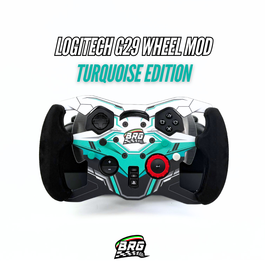 Logitech G29 / G923 PlayStation Aluminum Open Wheel Mod - Alcantara Grips – 3mm Plate – 28cm