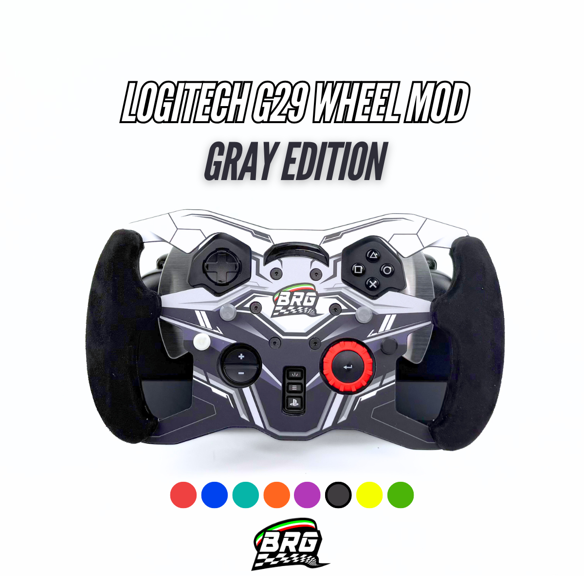 Logitech G29 / G923 PlayStation Aluminum Open Wheel Mod - Alcantara Grips – 3mm Plate – 28cm