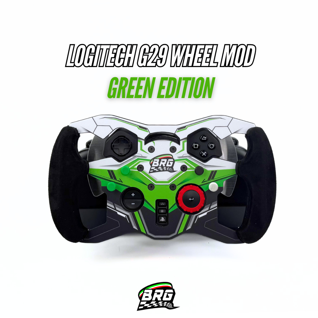 Logitech G29 / G923 PlayStation Aluminum Open Wheel Mod - Alcantara Grips – 3mm Plate – 28cm