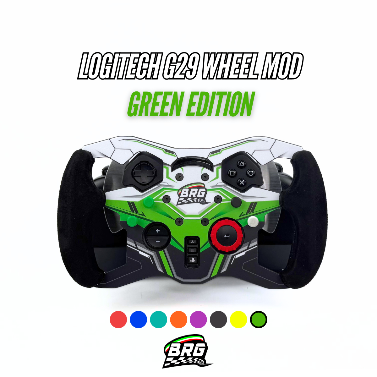 Logitech G29 / G923 PlayStation Aluminum Open Wheel Mod - Alcantara Grips – 3mm Plate – 28cm