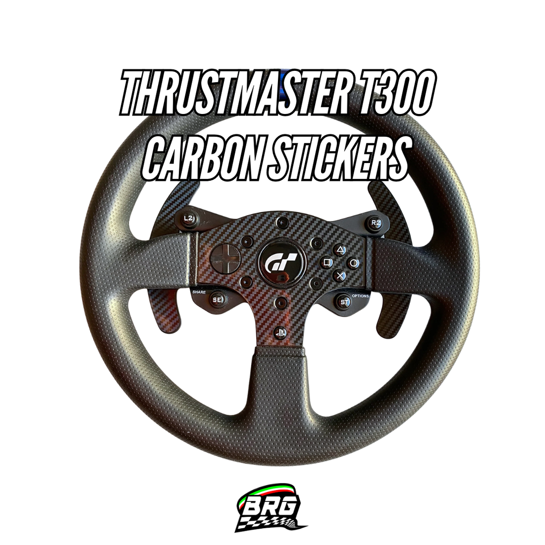 Thrustmaster T300 Carbon Effect for Wheel and Paddles(x4 kit)