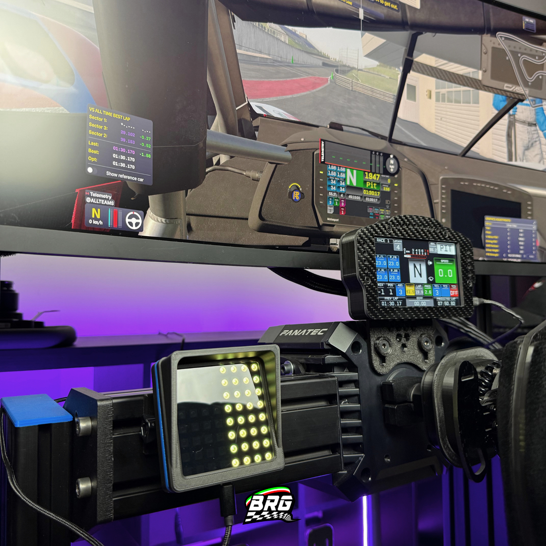 BRG Simracing V3 LED Flag Indicator, 64 LED, Plug and Play