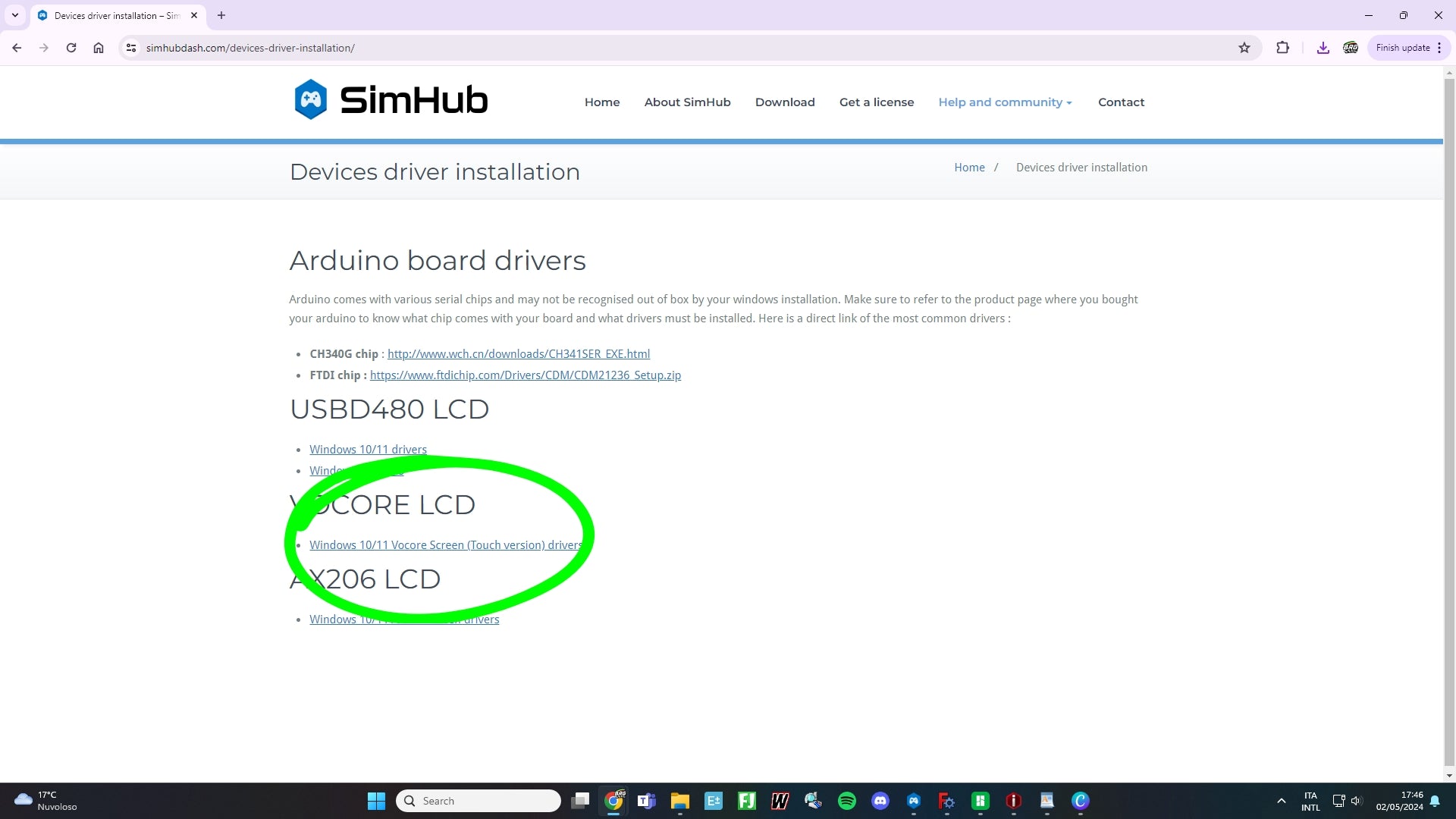 Install the VoCore driver
