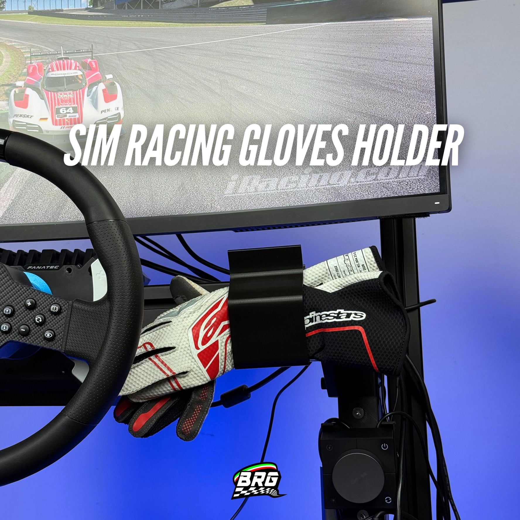 Sim Racing Gloves Holder – Black Version