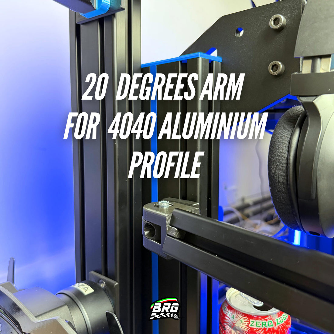40x40 Aluminum Profile Adjustable Arm Support with 20 Degrees Angle