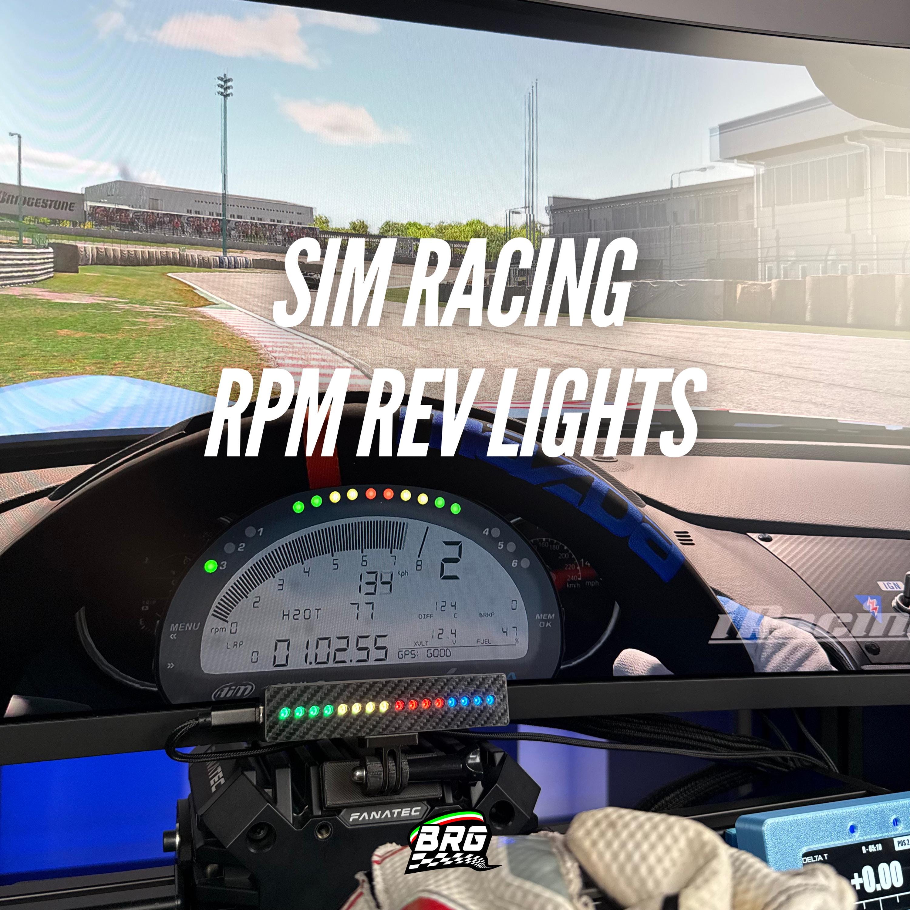 Racing Rpm Bar BRG Sim Racing Rpm, Rev Lights, Flags, Spotter, Multiple Configuration