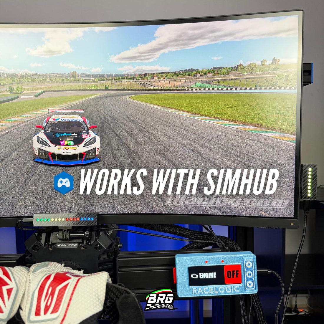 BRG Sim Racing Rpm, Rev Lights, Flags, Spotter, Multiple Configuration