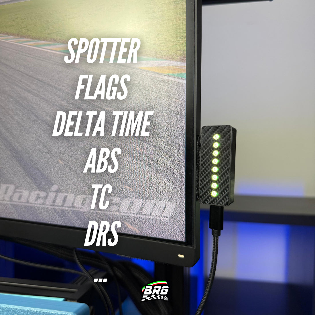 BRG Sim Racing Rpm, Rev Lights, Flags, Spotter, Multiple Configuration